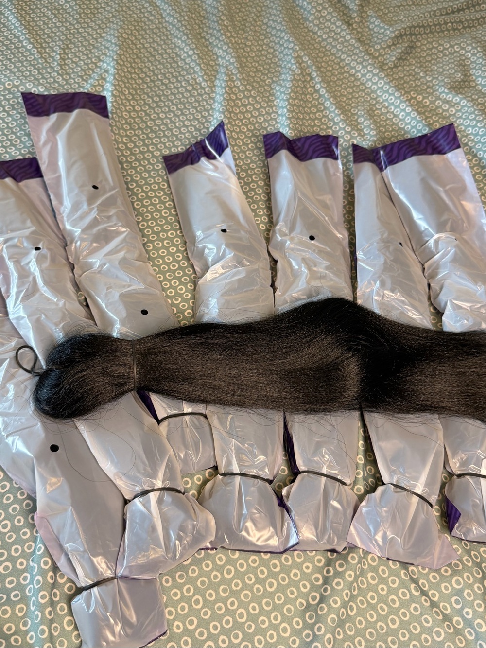 Black Straight Synthetic Hair Weave Bundles